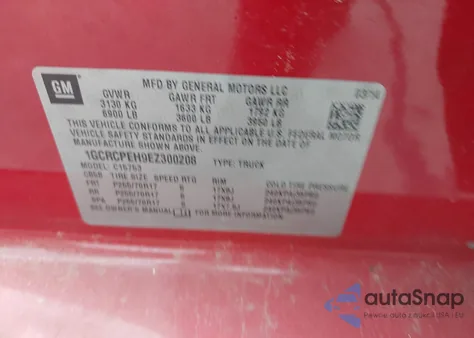 2014 Chevrolet Silverado 1500 Work Truck 1Wt из США, поврежденный, VIN 1GCRCPEH9EZ300208